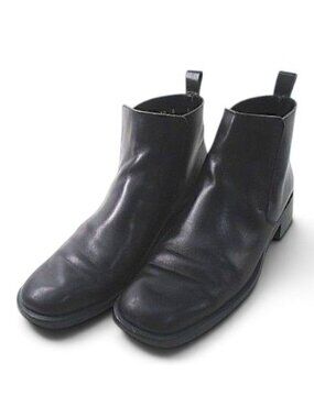 Gucci Short Boots Slit Black Leather